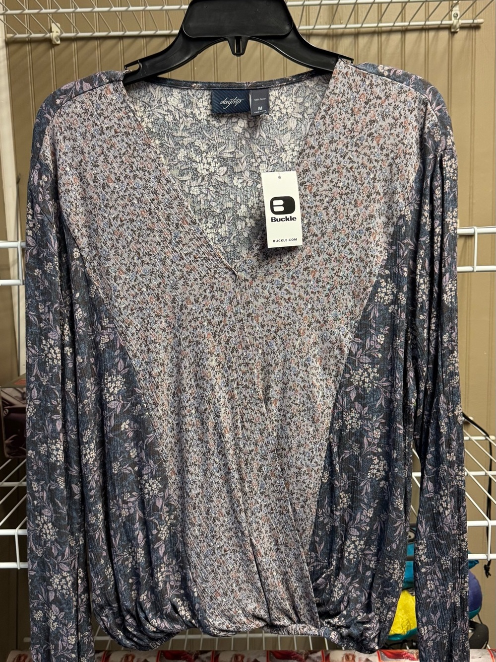 Buckle Daytrip blue blouse NWT